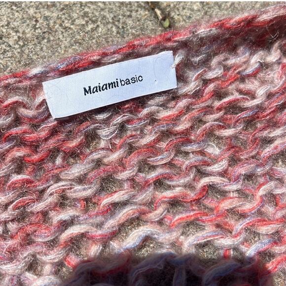 Maiami Mohair Big Open Knit Cardigan Gradient Fade - Picture 6 of 8